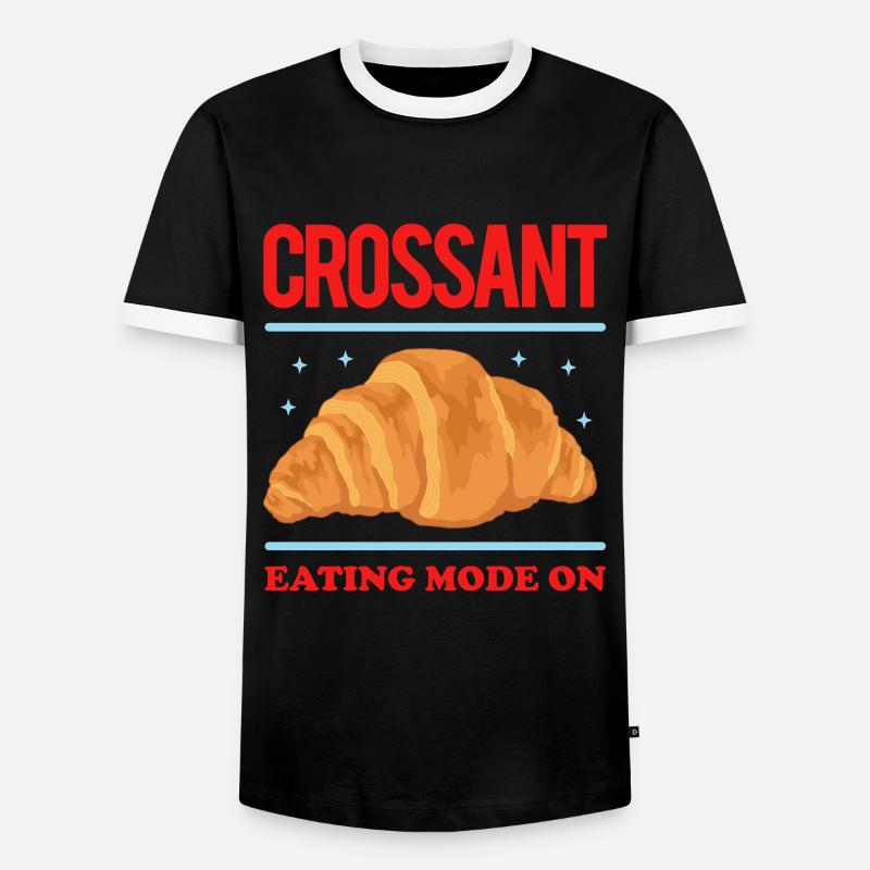 Croissant Hörnchen Beugel Gipfeli Geschenke - Männer Kontrast-T-Shirt - Schwarz/Weiß