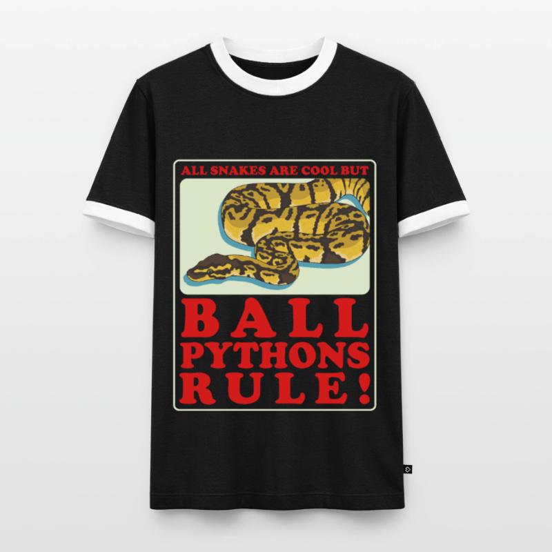 King Python Python Snake Gift Men's Ringer Shirt