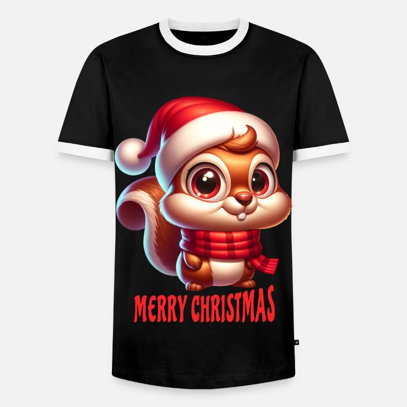 Christmas - Men's Ringer Shirt - black/white