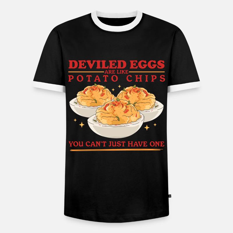 Stuffed Eggs Deviled Eggs Gifts - Men's Ringer Shirt - black/white