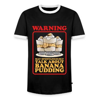 Bananenpudding Bananen Pudding Geschenke - Männer Kontrast-T-Shirt - Schwarz/Weiß - Vorne - AI Model Female 172 light (172cm) & AI Model Male 178 light (178cm)