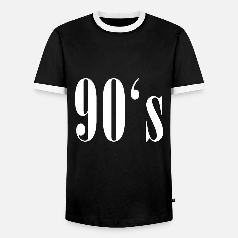 90's Nineties Nineties - Men's Ringer Shirt - black/white
