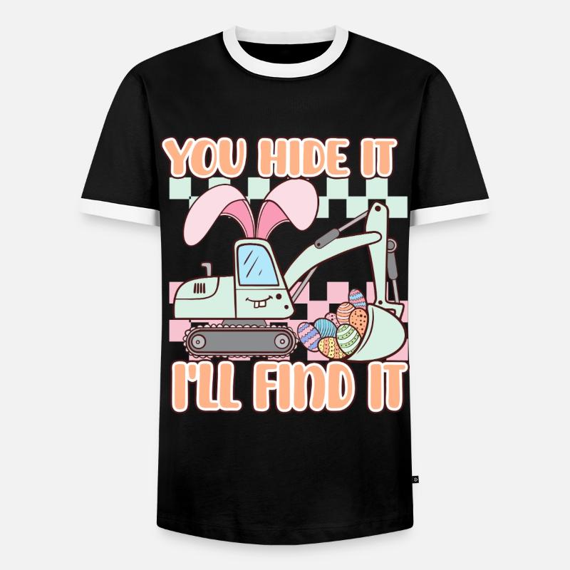 Easter - Men's Ringer Shirt - black/white