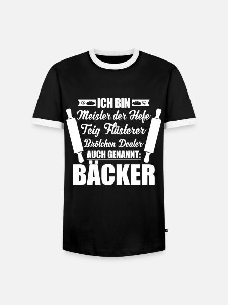 Ich bin Bäcker - Männer Kontrast-T-Shirt - Schwarz/Weiß
