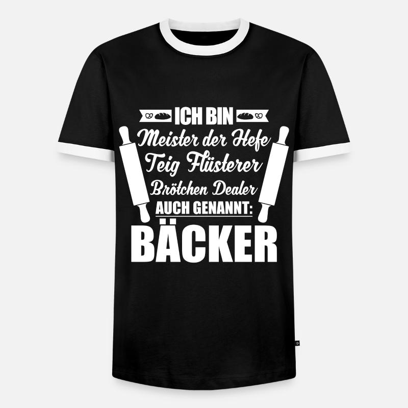 Ich bin Bäcker - Männer Kontrast-T-Shirt - Schwarz/Weiß