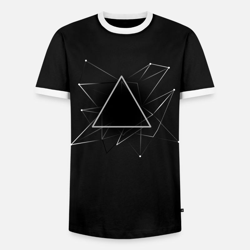 Triangle abstract - Men's Ringer Shirt - black/white