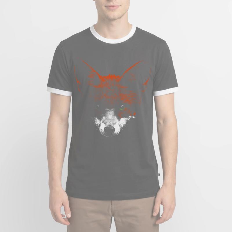Fox head with white muzzle Men's Ringer Shirt
