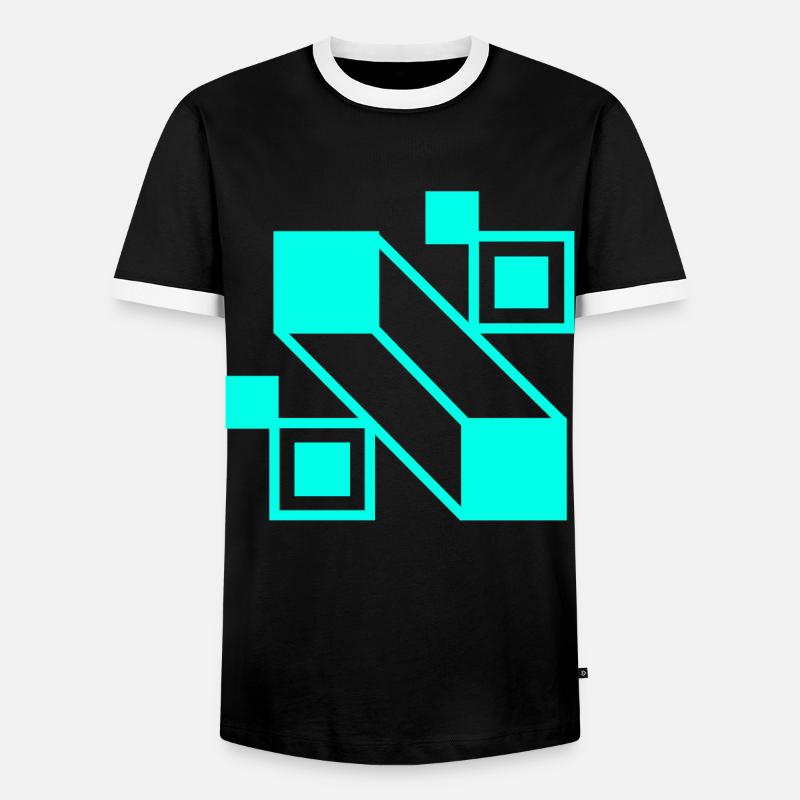 Abstract forms - Men's Ringer Shirt - black/white