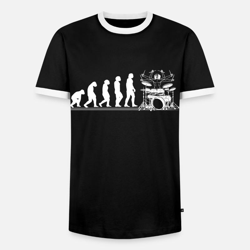 Drummer Drums Drums Drums - Men's Ringer Shirt - black/white