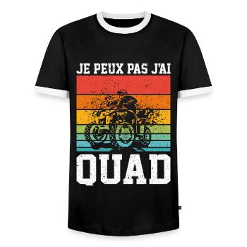 Je Peux Pas J'ai Quad - T-shirt contrasté Homme - noir/blanc - Devant - AI Model Female 172 light (172cm) & AI Model Male 178 light (178cm)