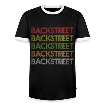 Backstreet - T-shirt contrasté Homme - noir/blanc - Devant - AI Model Female 172 light (172cm) & AI Model Male 178 light (178cm)