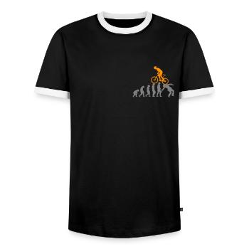 Evolution VTT VTT Accessoires Vélo Vélo - T-shirt contrasté Homme - noir/blanc - Devant - AI Model Female 172 light (172cm) & AI Model Male 178 light (178cm)