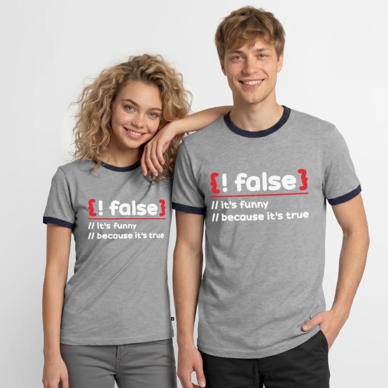 Programmeur Programmation Logiciel Codage Codeur T-shirt contrasté Homme