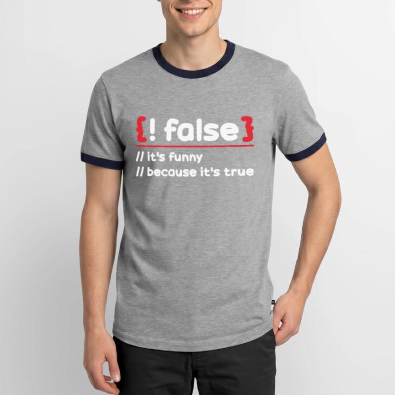 Programmeur Programmation Logiciel Codage Codeur T-shirt contrasté Homme