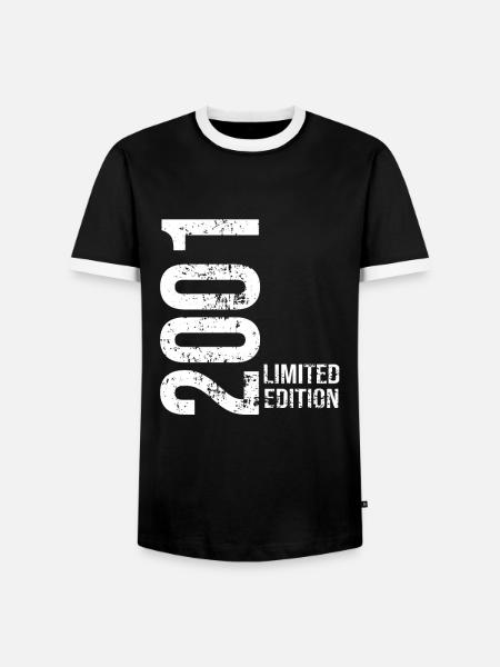 2001 Limitierte Auflage - Männer Kontrast-T-Shirt - Schwarz/Weiß