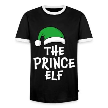 Le Prince Elfe - T-shirt contrasté Homme - noir/blanc - Devant - AI Model Female 172 light (172cm) & AI Model Male 178 light (178cm)