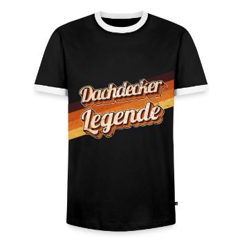 Dachdecker Handwerker Geburtstag Legende geboren - Männer Kontrast-T-Shirt - Schwarz/Weiß - Vorne - AI Model Female 172 light (172cm) & AI Model Male 178 light (178cm)