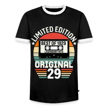 Édition Limitée Du Meilleur De L'original De 1929 - T-shirt contrasté Homme - noir/blanc - Devant - AI Model Female 172 light (172cm) & AI Model Male 178 light (178cm)