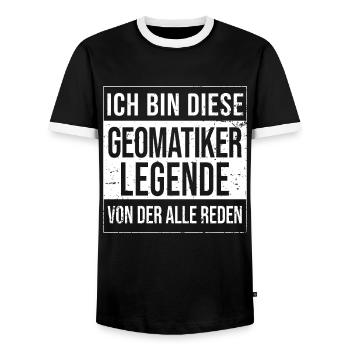 Vermessungstechniker Geburtstag geboren Legende - Männer Kontrast-T-Shirt - Schwarz/Weiß - Vorne - AI Model Female 172 light (172cm) & AI Model Male 178 light (178cm)