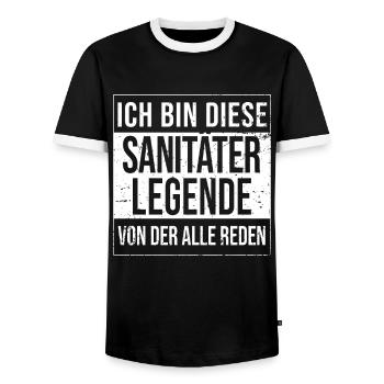 Rettungsdienst Geburtstag geboren Legende - Männer Kontrast-T-Shirt - Schwarz/Weiß - Vorne - AI Model Female 172 light (172cm) & AI Model Male 178 light (178cm)