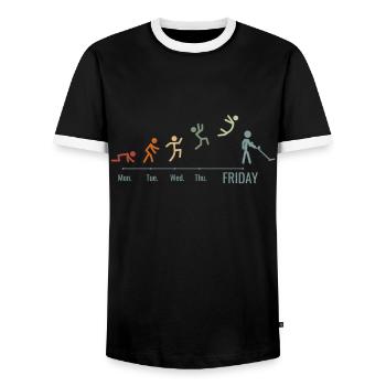 Sondengänger Sondler Vintage Wochenende - Männer Kontrast-T-Shirt - Schwarz/Weiß - Vorne - AI Model Female 172 light (172cm) & AI Model Male 178 light (178cm)