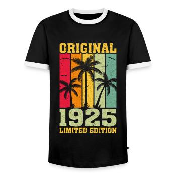 Édition Originale Limitée De 1925 - T-shirt contrasté Homme - noir/blanc - Devant - AI Model Female 172 light (172cm) & AI Model Male 178 light (178cm)