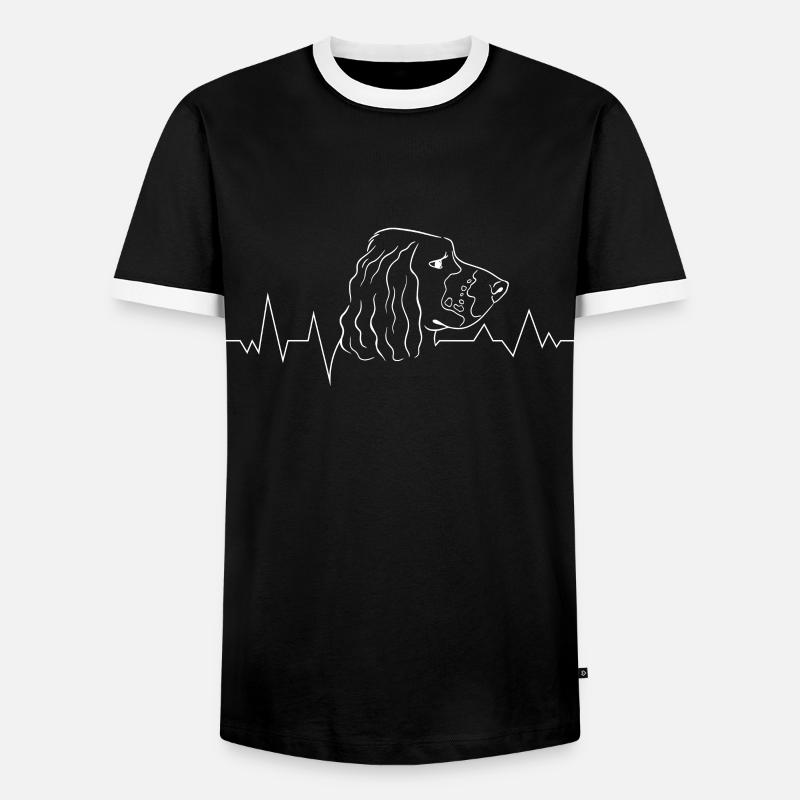 Hunderasse Englisch Springer-Spaniel - Männer Kontrast-T-Shirt - Schwarz/Weiß