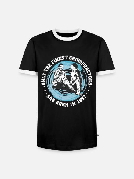 Physiotherapy born 1997 - Men's Ringer Shirt - black/white