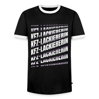 Autolackierer Spruch KFZ-Lackiererin - Männer Kontrast-T-Shirt - Schwarz/Weiß - Vorne - AI Model Female 172 light (172cm) & AI Model Male 178 light (178cm)