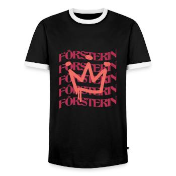 Forstwirt Berufsbezeichnung Försterin - Männer Kontrast-T-Shirt - Schwarz/Weiß - Vorne - AI Model Female 172 light (172cm) & AI Model Male 178 light (178cm)