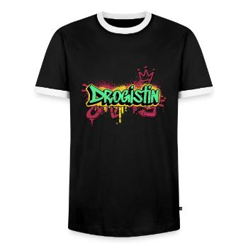 Apotheker Graffiti-Art Drogistin - Männer Kontrast-T-Shirt - Schwarz/Weiß - Vorne - AI Model Female 172 light (172cm) & AI Model Male 178 light (178cm)