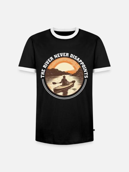 Kanu Canadier-Canoe Kajak Water-Paddle - Männer Kontrast-T-Shirt - Schwarz/Weiß