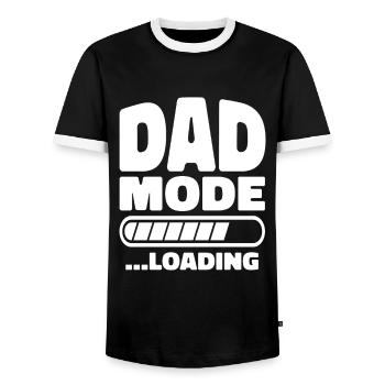 DAD mode Loading Father Fashion Loading - Men's Ringer Shirt - black/white - Front - AI Model Female 172 light (172cm) & AI Model Male 178 light (178cm)