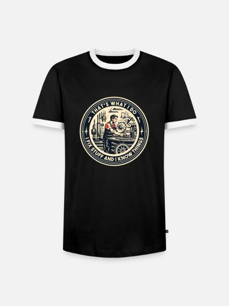 Handwerker Zimmermann-Holzarbeit Zimmerer - Männer Kontrast-T-Shirt - Schwarz/Weiß