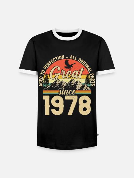 1978 - Un millésime - T-shirt contrasté Homme - noir/blanc