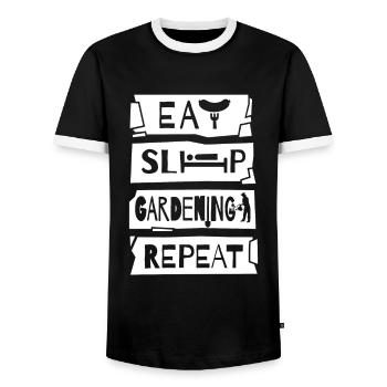 Jardinier, Agriculteur, Paysagiste - T-shirt contrasté Homme - noir/blanc - Devant - AI Model Female 172 light (172cm) & AI Model Male 178 light (178cm)