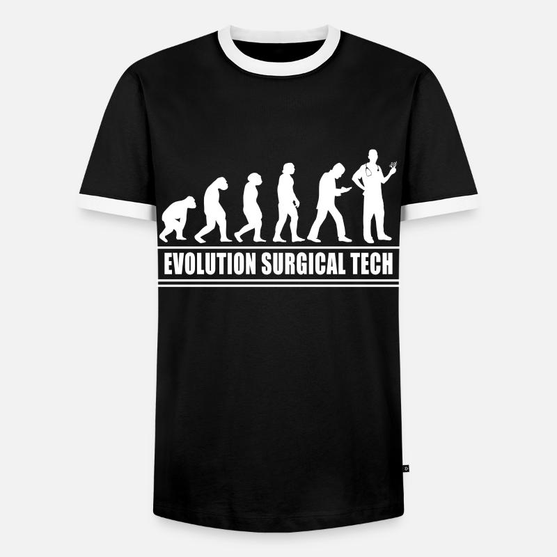 Surgical-Technical Assistant Surgeon - Men's Ringer Shirt - black/white