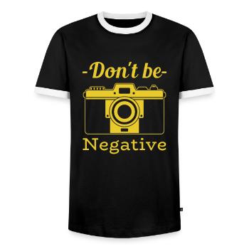 Photographers Funny Sayings Animal Nature Photographer - Men's Ringer Shirt - black/white - Front - AI Model Female 172 light (172cm) & AI Model Male 178 light (178cm)