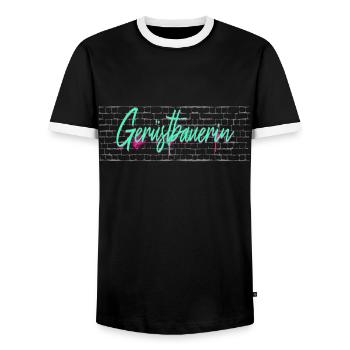 Échafaudage Graduation cadeau échafaudage constructeur - T-shirt contrasté Homme - noir/blanc - Devant - AI Model Female 172 light (172cm) & AI Model Male 178 light (178cm)