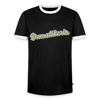 Vermessungstechniker Abschluss-Geschenk - Männer Kontrast-T-Shirt - Schwarz/Weiß - Vorne - AI Model Female 172 light (172cm) & AI Model Male 178 light (178cm)
