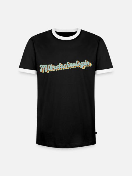 Techniker Abschluss-Geschenk Mikrotechnologin - Männer Kontrast-T-Shirt - Schwarz/Weiß