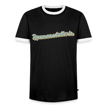 Dekorateur Abschluss-Geschenk Raumausstatterin - Männer Kontrast-T-Shirt - Schwarz/Weiß - Vorne - AI Model Female 172 light (172cm) & AI Model Male 178 light (178cm)