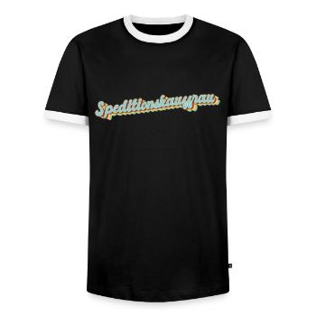 Spediteur Abschluss-Geschenk Speditionskauffrau - Männer Kontrast-T-Shirt - Schwarz/Weiß - Vorne - AI Model Female 172 light (172cm) & AI Model Male 178 light (178cm)