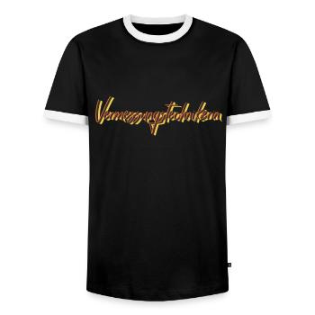Vermesser Abschluss-Geschenk - Männer Kontrast-T-Shirt - Schwarz/Weiß - Vorne - AI Model Female 172 light (172cm) & AI Model Male 178 light (178cm)