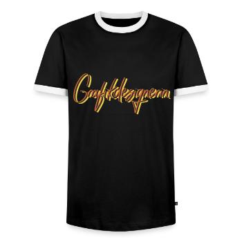 Illustrateur Cadeau de fin d’études Graphiste - T-shirt contrasté Homme - noir/blanc - Devant - AI Model Female 172 light (172cm) & AI Model Male 178 light (178cm)