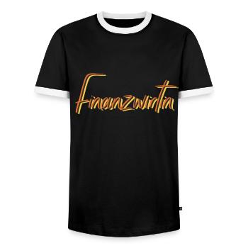 Finanzamt Abschluss-Geschenk Finanzwirtin - Männer Kontrast-T-Shirt - Schwarz/Weiß - Vorne - AI Model Female 172 light (172cm) & AI Model Male 178 light (178cm)
