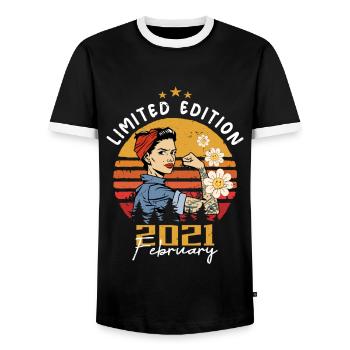 3 ans - Né en février 2021 - T-shirt contrasté Homme - noir/blanc - Devant - AI Model Female 172 light (172cm) & AI Model Male 178 light (178cm)