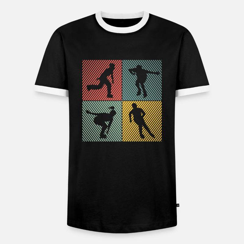 Inline-Skating Rollerskates Inline-Skater - Men's Ringer Shirt - black/white