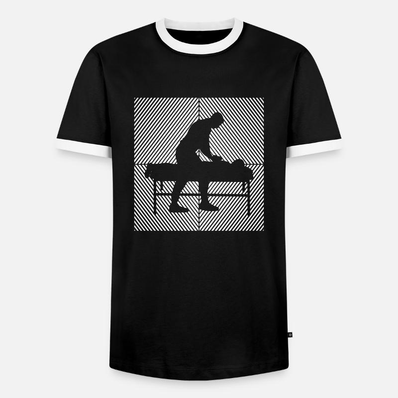 Physiotherapy Chiropractor Physio-masseur - Men's Ringer Shirt - black/white