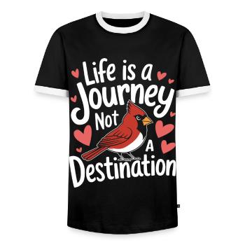 Cardinal Rouge Cardinal Vogel Rouge Cardinal - T-shirt contrasté Homme - noir/blanc - Devant - AI Model Female 172 light (172cm) & AI Model Male 178 light (178cm)